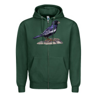 Sports Green Lark Bunting Colorado State Bird Zipper Hoodie - RanaPortraitStore