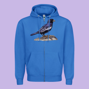 Lark Bunting Colorado State Bird Zipper Hoodie Designed By Ranaportraitstore