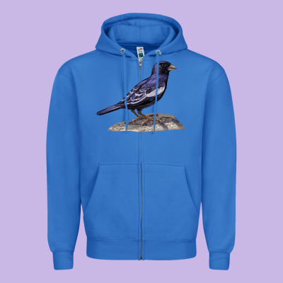 Lark Bunting Colorado State Bird Zipper Hoodie Designed By Ranaportraitstore