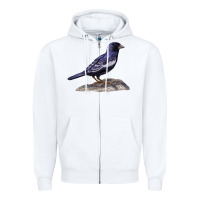 White Lark Bunting Colorado State Bird Zipper Hoodie - RanaPortraitStore