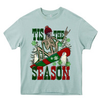 Arona tis the season skeleton snowboard Heavy Core Tee - FaDigitalArtStudio