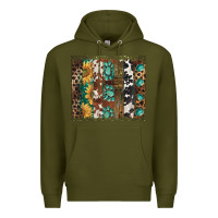 Army Green western patterns brushstroke Premium Hoodie - BarkalooDesign