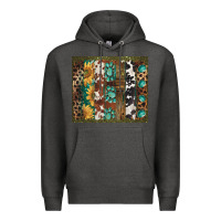 Charcoal Heather western patterns brushstroke Premium Hoodie - BarkalooDesign