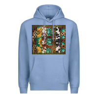 Colony Blue western patterns brushstroke Premium Hoodie - BarkalooDesign