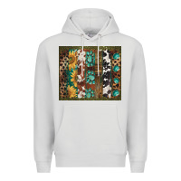 Dove Grey western patterns brushstroke Premium Hoodie - BarkalooDesign