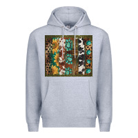Heather Grey western patterns brushstroke Premium Hoodie - BarkalooDesign