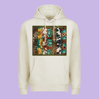Western Patterns Brushstroke Premium Hoodie Designed By Barkaloodesign