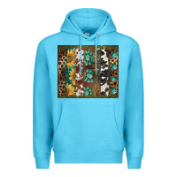 Ocean Blue western patterns brushstroke Premium Hoodie - BarkalooDesign