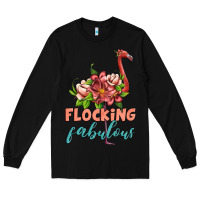 Black flamingo flocking fabulous Long Sleeve Tee - Artiststas