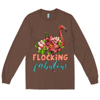 Chestnut flamingo flocking fabulous Long Sleeve Tee - Artiststas