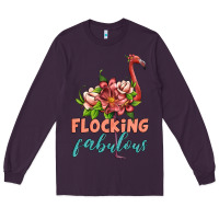Plum flamingo flocking fabulous Long Sleeve Tee - Artiststas