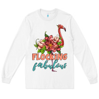 White flamingo flocking fabulous Long Sleeve Tee - Artiststas