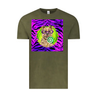Vintage Olive Halloween Cairn Terrier Dog Vintage Tee - LillyAllenDesigns