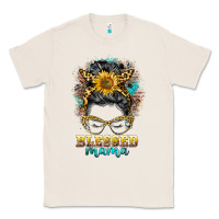 Natural blessed mama messy bun Classic Tee - BarkalooDesign