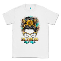 White blessed mama messy bun Classic Tee - BarkalooDesign