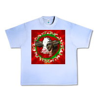 Grape Ice christmas holstein calf face Urban Heavy Tee - LillyAllenDesigns