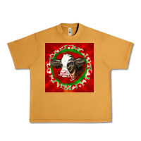 Peanut Butter christmas holstein calf face Urban Heavy Tee - LillyAllenDesigns