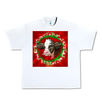 White christmas holstein calf face Urban Heavy Tee - LillyAllenDesigns