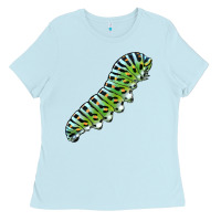 Baby Blue Papilio Machaon Caterpillar Ladies Tee - LillyAllenDesigns