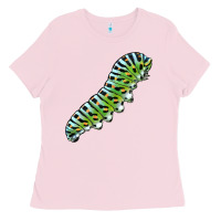 Bubblegum Pink Papilio Machaon Caterpillar Ladies Tee - LillyAllenDesigns