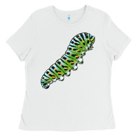White Papilio Machaon Caterpillar Ladies Tee - LillyAllenDesigns
