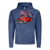 Vintage Denim american truck 4th of july Vintage Hoodie - BarkalooDesign