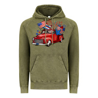 Vintage Olive american truck 4th of july Vintage Hoodie - BarkalooDesign