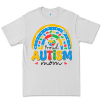 Dove Grey proud autism mom rainbow Premium Tee - CowhideDigitalArt