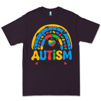 Plum proud autism mom rainbow Premium Tee - CowhideDigitalArt