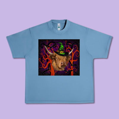 Halloween Glitter Highland Cow Tumbler Urban Heavy Tee Designed By Ranaportraitstore
