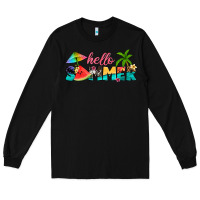 Black hello summer Long Sleeve Tee - Artiststas