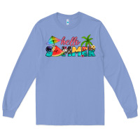 Colony Blue hello summer Long Sleeve Tee - Artiststas