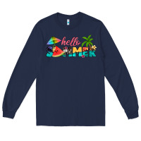 Navy hello summer Long Sleeve Tee - Artiststas