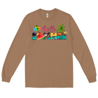 Toasted Coconut hello summer Long Sleeve Tee - Artiststas