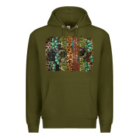 Army Green western camouflage brushstroke Premium Hoodie - BarkalooDesign