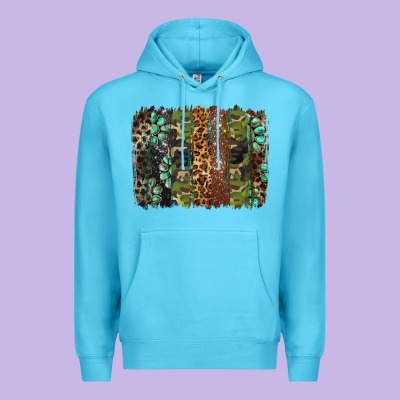 Western Camouflage Brushstroke Premium Hoodie Designed By Barkaloodesign
