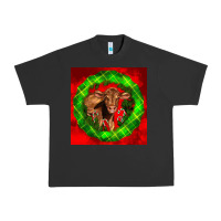 Pigment Black christmas red angus calf Urban Heavy Tee - LillyAllenDesigns