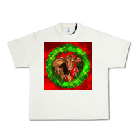 Pistachio christmas red angus calf Urban Heavy Tee - LillyAllenDesigns