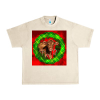 Sandshell christmas red angus calf Urban Heavy Tee - LillyAllenDesigns