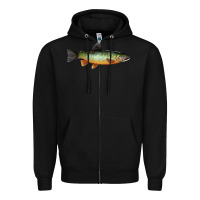 Black Greenback Cutthroat Trout Fish Zipper Hoodie - RanaPortraitStore