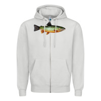 Dove Grey Greenback Cutthroat Trout Fish Zipper Hoodie - RanaPortraitStore
