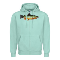 Seafoam Greenback Cutthroat Trout Fish Zipper Hoodie - RanaPortraitStore