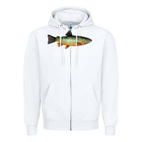 White Greenback Cutthroat Trout Fish Zipper Hoodie - RanaPortraitStore