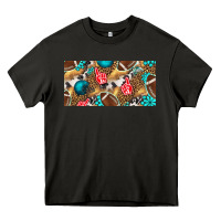 Asphalt american  football with turquoise license plate Heavy Core Tee - BundleAndBundleShop