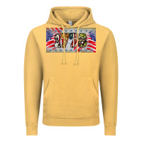 Vintage Mustard 1776 4th of july license plate Vintage Hoodie - BarkalooDesign