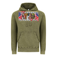 Vintage Olive 1776 4th of july license plate Vintage Hoodie - BarkalooDesign