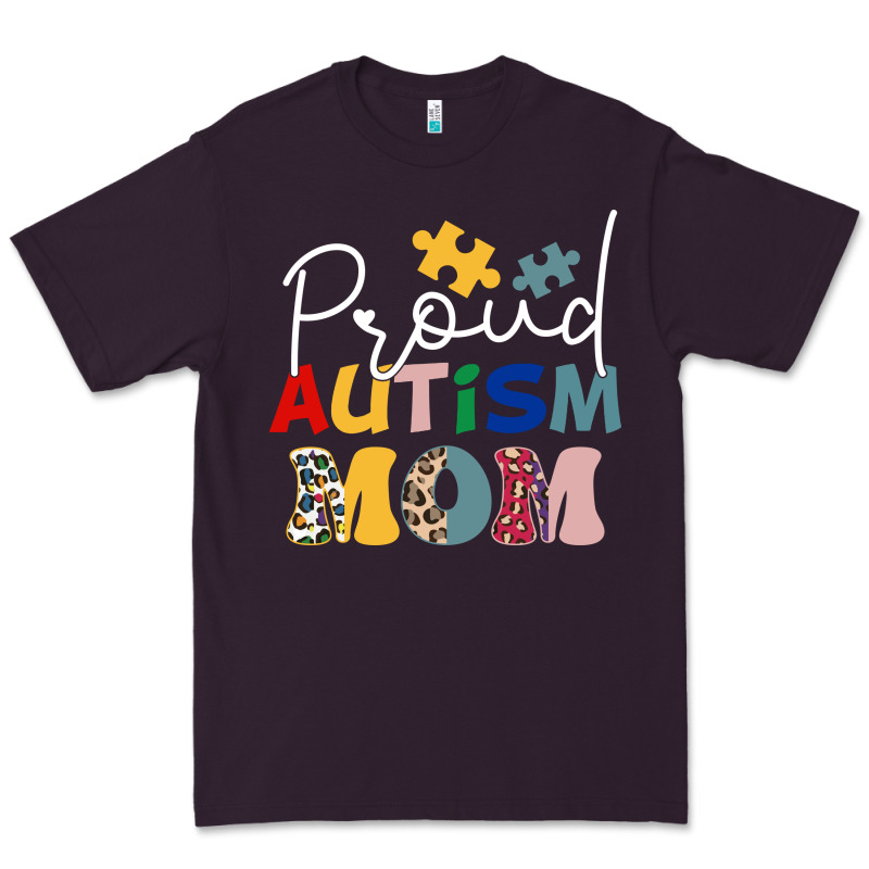 Proud Autism Mom Leopard Pattern Design Autism Awa Premium Tee by CowhideDigitalArt | Teevron