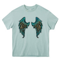 Arona turquoise leopard wings Heavy Core Tee - RanaPortraitStore