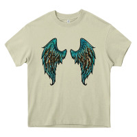 Mossy turquoise leopard wings Heavy Core Tee - RanaPortraitStore