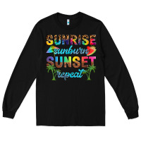Black sunrise sunburn sunset repeat Long Sleeve Tee - Artiststas